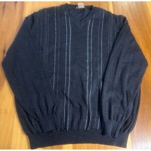 Mario Gilberti Men’s Sweater. XL. Pullover. V Neck. Long Sleeve. Merino Wool